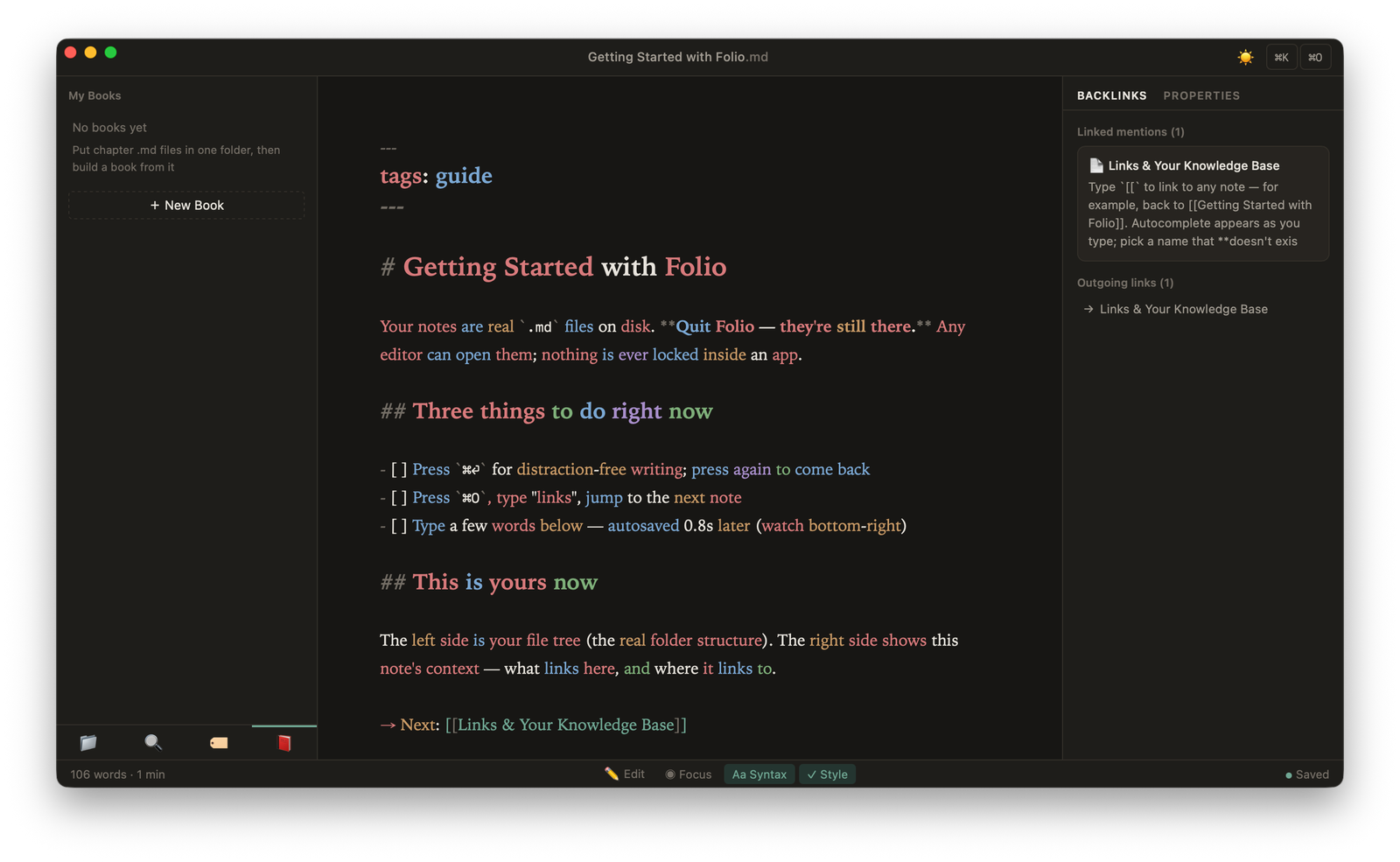 Folio editor